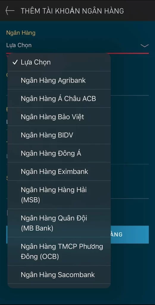 Thêm Tài Khoản Ngân Hàng Vào Hệ Thống