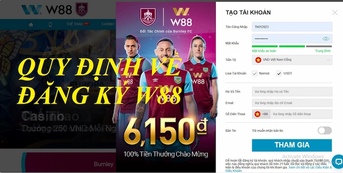 Quy Định Về Tài Khoản Thành Viên Mới Đăng Ký