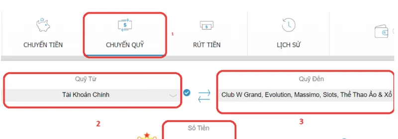 Lưu ý khi tham gia chuyển quỹ tại sân chơi W88?